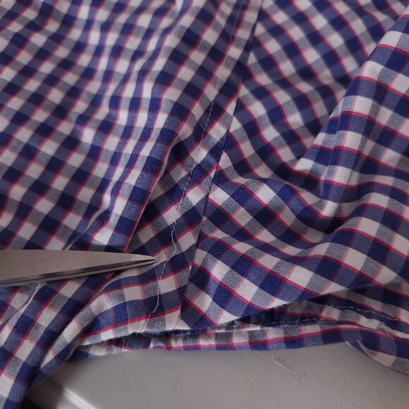 J Crew Mens L Slim Performance Button Shirt Purple Plaid Preppy Modern Classic - Picture 6 of 12